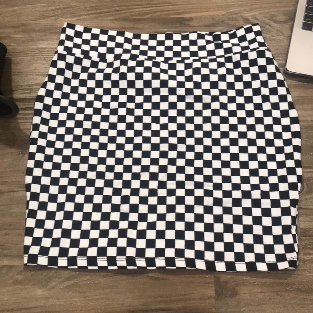 Soft Checked mini skirt